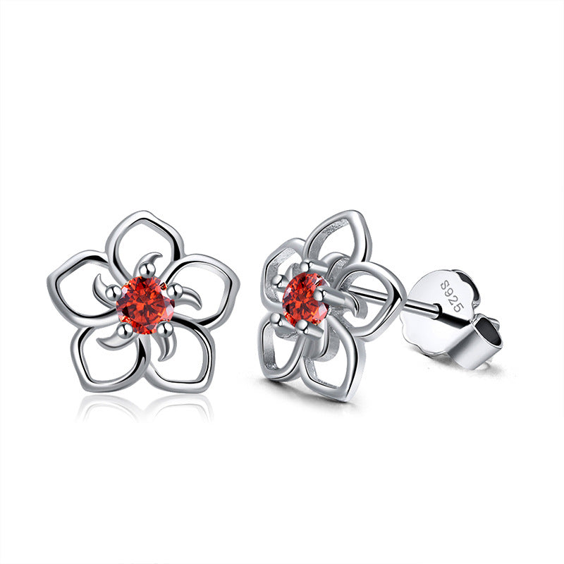 Fashionable Women's Earrings with Clover and Hibiscus Design