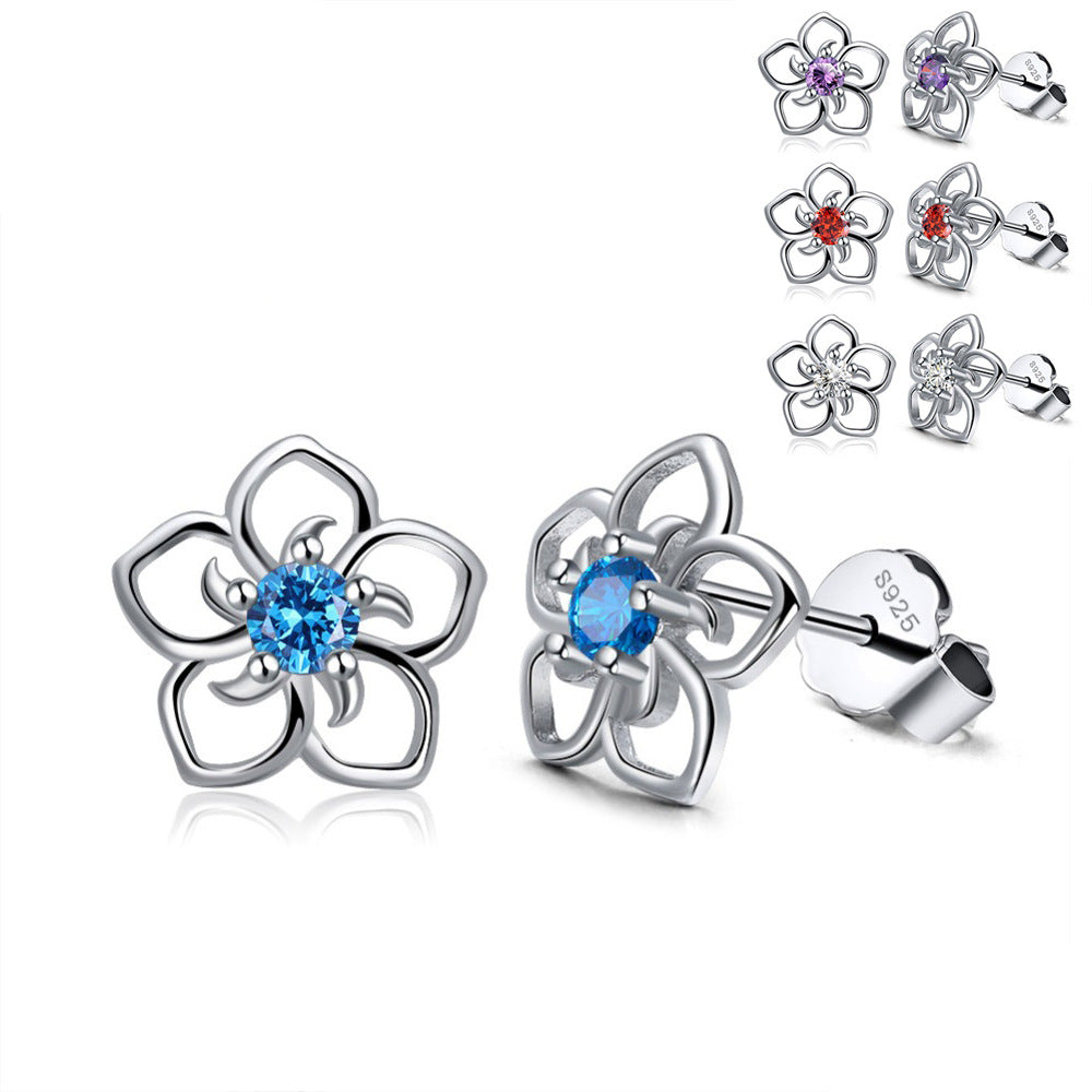 Fashionable Women's Earrings with Clover and Hibiscus Design