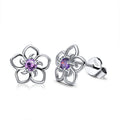 Fashionable Women's Earrings with Clover and Hibiscus Design