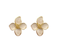Hibiscus Flower Earrings - S925 Silver Studs (One Pair)